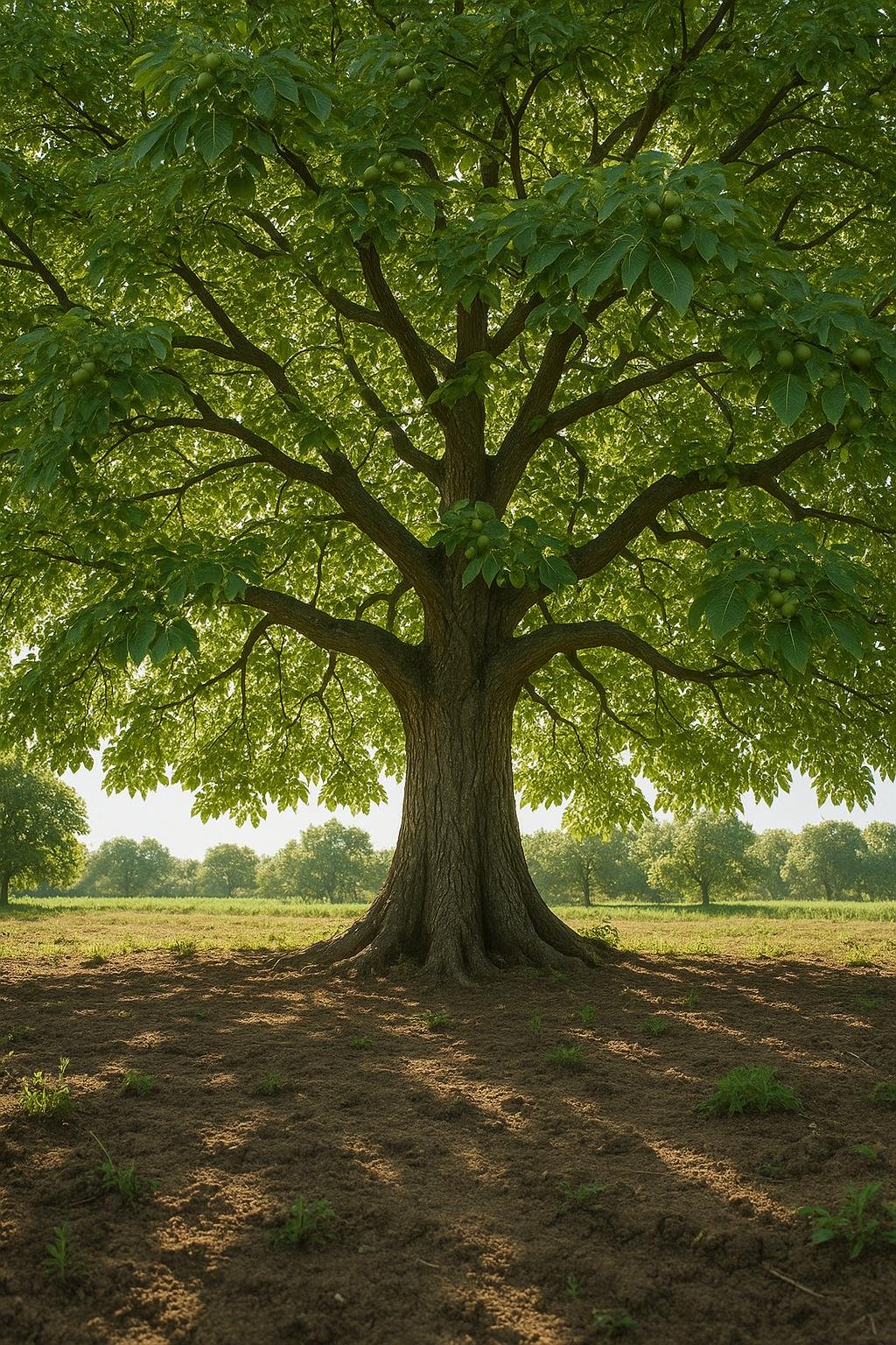 Mature walnut tree